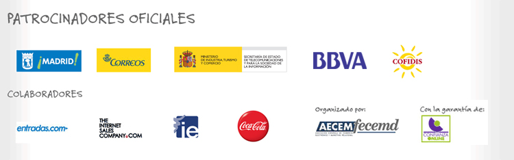 Patrocinadores: Ayuntamiento de Madrid, Correos, Red.es, Cofidis / Colaboradores: Entradas.com, The Internet Company.com